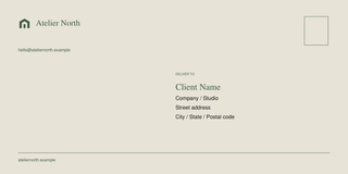 DL envelope / front design preview