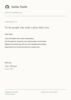 Letterhead design preview