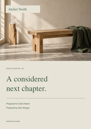 Proposal / cover design preview